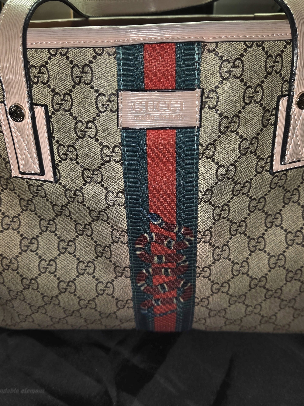 Rare Vintage Gucci Snake Tote